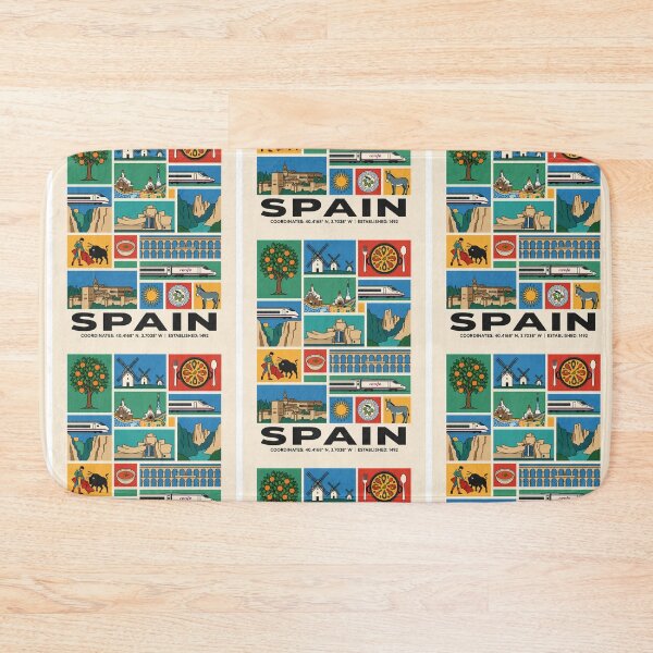 Item preview, Spain Travel Landmarks Culture Collage Art designed and sold by FrankOliver.