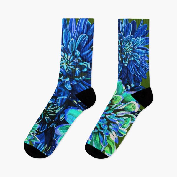 Item preview, Blue Chrysanthemums 7 designed and sold by nastiaart.