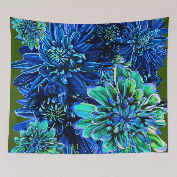 Artikelvorschau, Blaue Chrysanthemen 7 entworfen und verkauft von nastiaart.