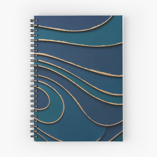 Item preview, Luxury Teal and Navy Abstract Topographic Gold Texture Waves designed and sold by Aimaniia666.