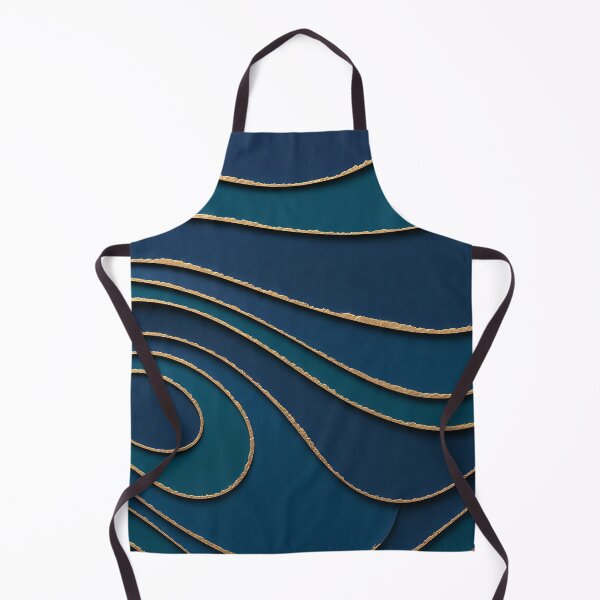 Item preview, Luxury Teal and Navy Abstract Topographic Gold Texture Waves designed and sold by Aimaniia666.