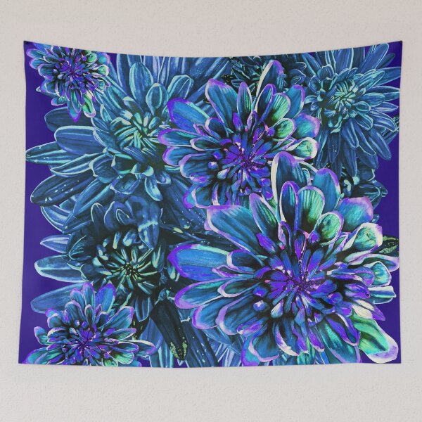 Item preview, Light Blue Chrysanthemums 6 designed and sold by nastiaart.