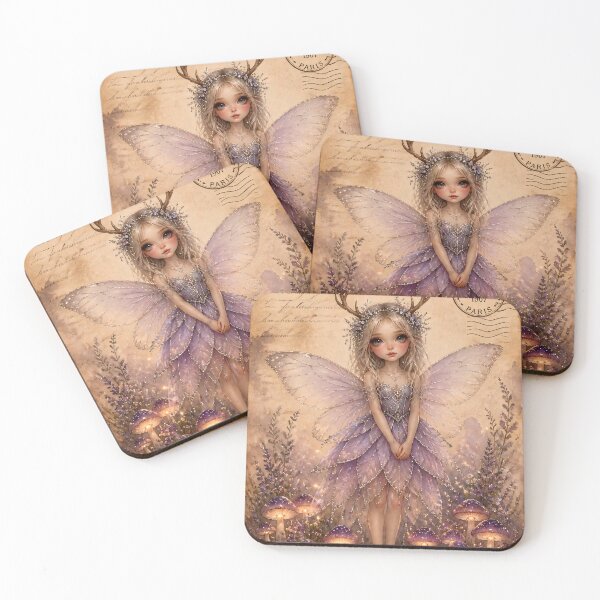 Item preview, Violet Fairy and Magic Mushrooms designed and sold by FaeCoreStudio.