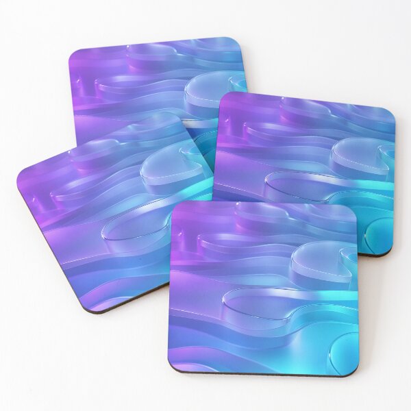 Item preview, Neon Holographic Liquid Glass Abstract 3D Waves designed and sold by Aimaniia666.