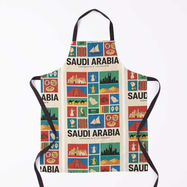 Item preview, Saudi cultural symbols, Camels Dates Coffee Pots Architecture Collage designed and sold by FrankOliver.
