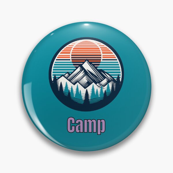 Item preview, Vintage Camp Mountain Logo | Retro Outdoor Camping Hiking Design designed and sold by Timber-Trail.