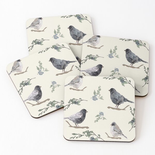 Item preview, Watercolor Vintage Songbird Toile Pattern designed and sold by FawnFeatherCo.