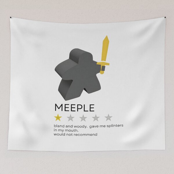 Item preview, Funny Meeple One-Star Review Board Game Room designed and sold by TackyTime.
