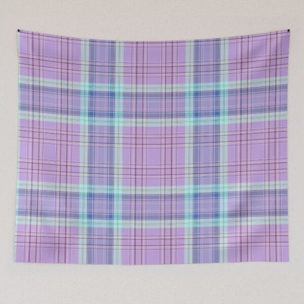 Item preview, Purple Aqua Blue Cute Plaid designed and sold by SeaStarAlex.