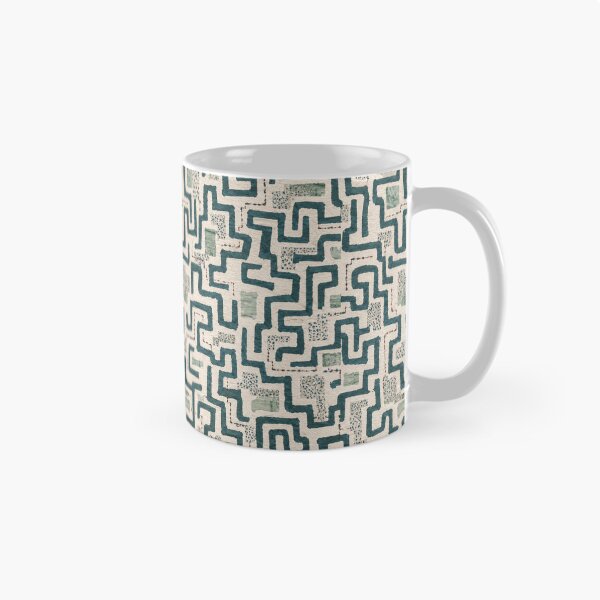 Item preview, Hidden Ways Seamless Geometric Pattern in Teal | Modern Maze Abstract Surface Design designed and sold by SWSandraWechner.