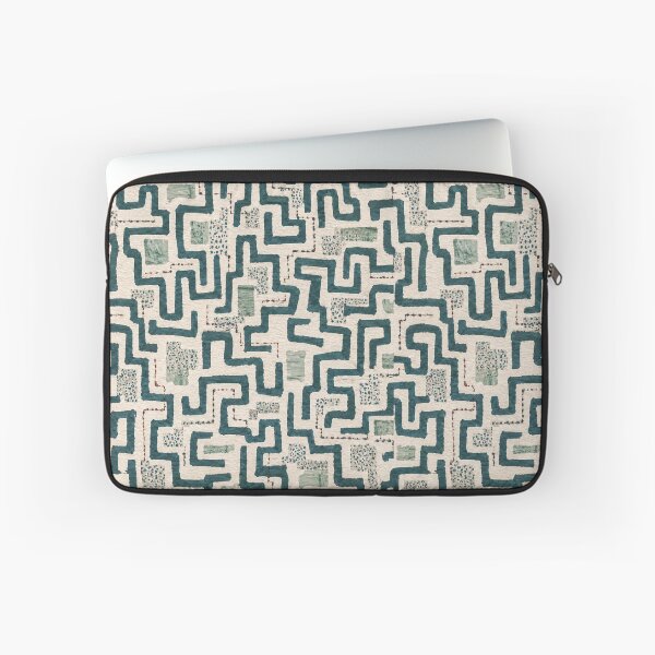 Item preview, Hidden Ways Seamless Geometric Pattern in Teal | Modern Maze Abstract Surface Design designed and sold by SWSandraWechner.