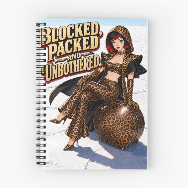 Item preview, Blocked Packed and Unbothered - Retro Leopard Print  designed and sold by Hen-C-Art.