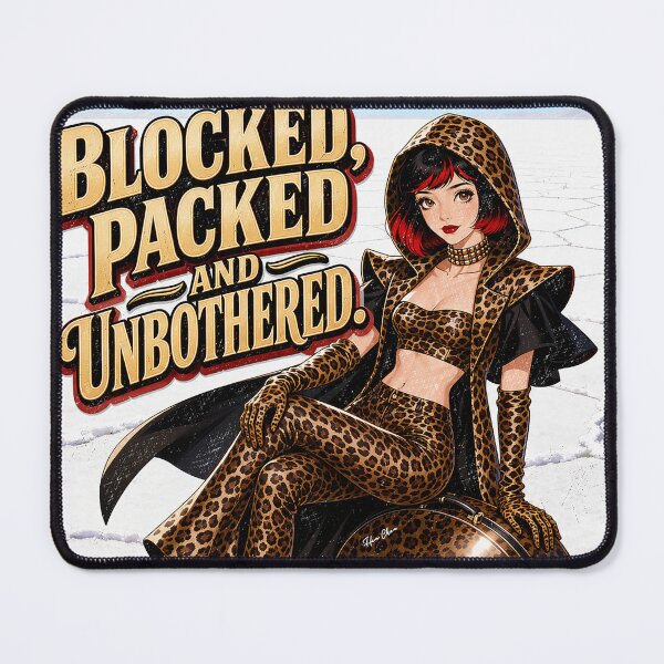 Item preview, Blocked Packed and Unbothered - Retro Leopard Print designed and sold by Hen-C-Art.