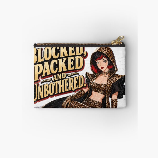 Item preview, Blocked Packed and Unbothered - Retro Leopard Print  designed and sold by Hen-C-Art.
