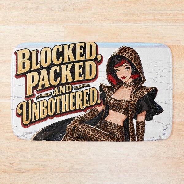 Item preview, Blocked Packed and Unbothered - Retro Leopard Print designed and sold by Hen-C-Art.