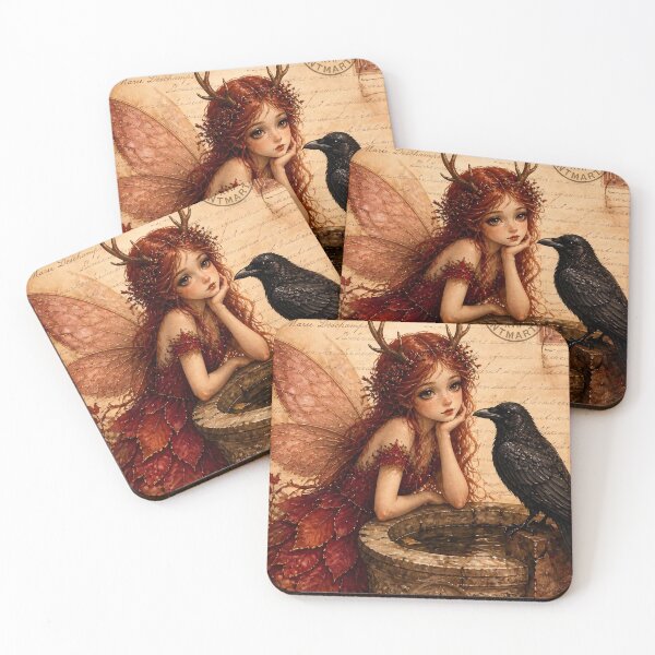 Item preview, Fairy and Raven at the Celtic Wishing Well designed and sold by FaeCoreStudio.
