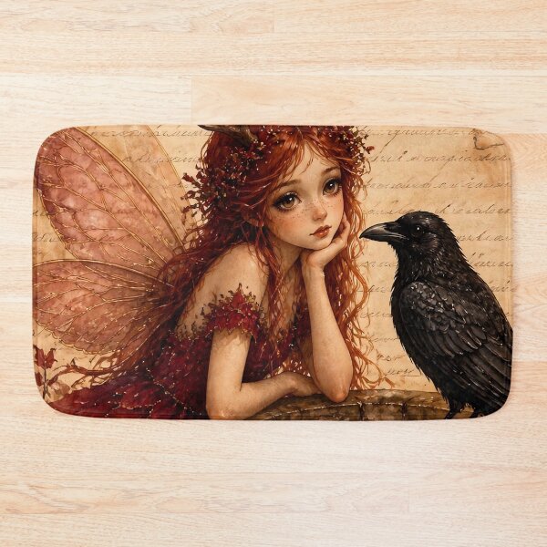 Item preview, Fairy and Raven at the Celtic Wishing Well designed and sold by FaeCoreStudio.