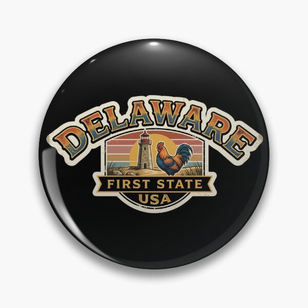 Item preview, Delaware Vintage Travel Decal  designed and sold by Offset Creative.