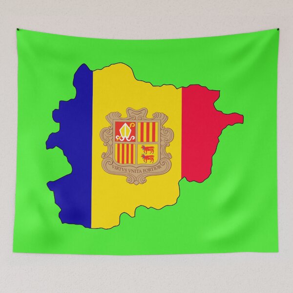 Item preview, Map of the flag of Andorra designed and sold by visual adventures.