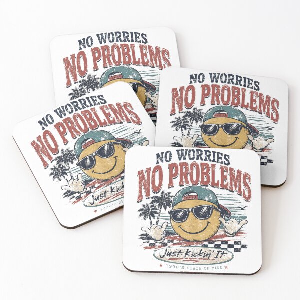 Item preview, No Worries, No Problems Vintage Smiley Face, 1990s designed and sold by bigtedtees.