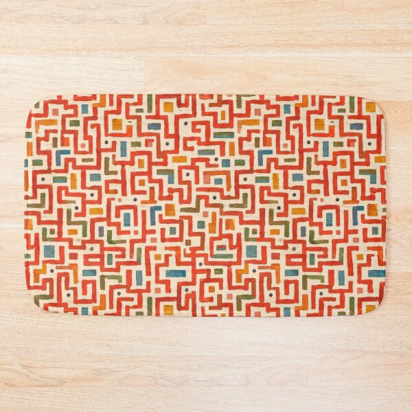 Item preview, Hidden Ways Colorful Maze Pattern | Abstract Geometric Seamless Surface Design designed and sold by SWSandraWechner.