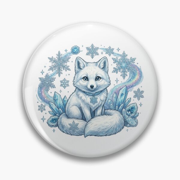 Item preview, Arctic Fox Snowflake Winter Illustration designed and sold by GrzywaM.