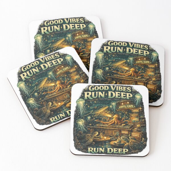 Item preview, Good Vibes Run Deep – Underwater Vinyl Café Fantasy designed and sold by NarpLTD.