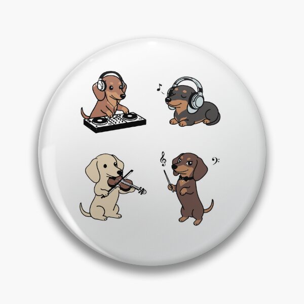 Item preview, Music Dachshund Sticker Sheet  designed and sold by SatyaYug.
