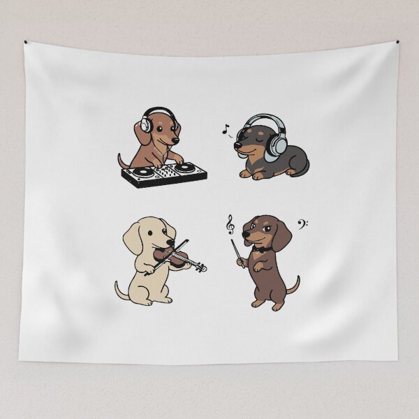Item preview, Music Dachshund Sticker Sheet  designed and sold by SatyaYug.