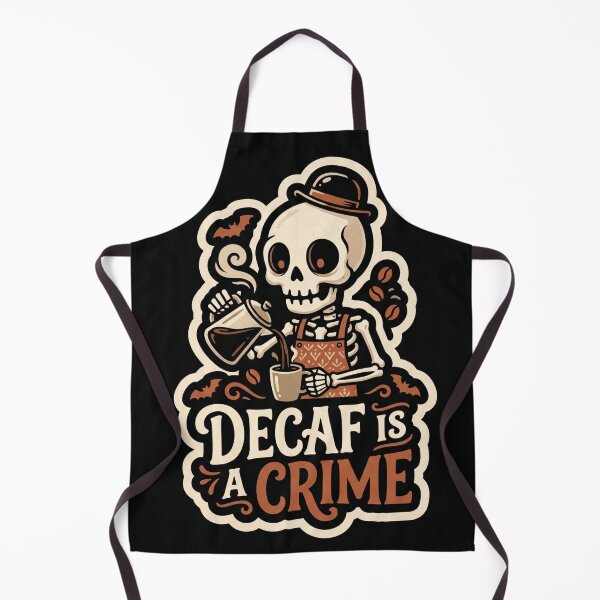 Item preview, Decaf Is A Crime Skeleton Coffee designed and sold by Illustration Rk.