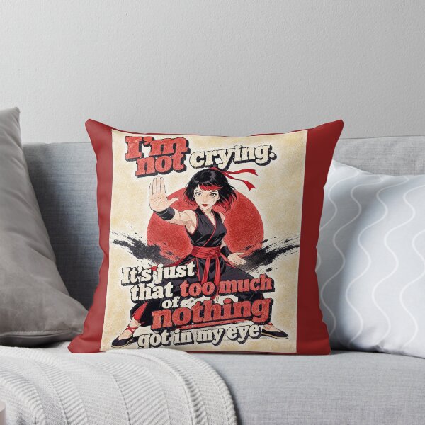 Item preview, I'm Not Crying Too Much Of Nothing - Retro Ninja Girl Pop Art designed and sold by Hen-C-Art.