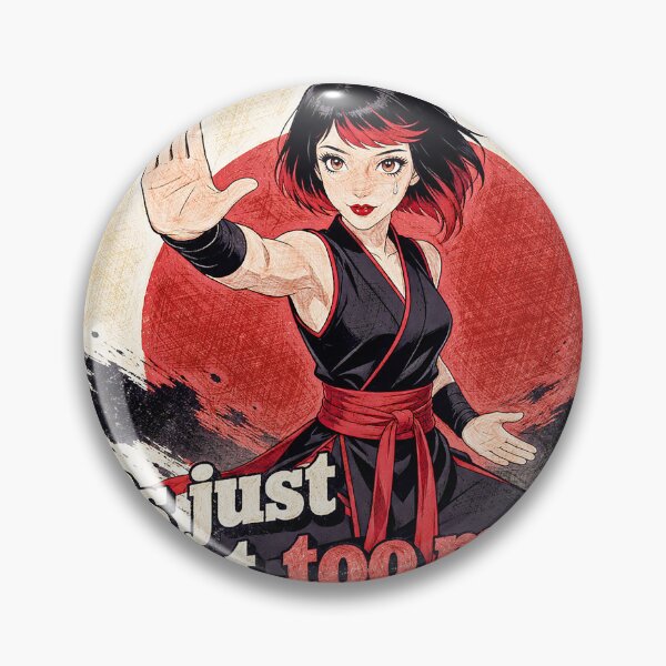 Item preview, I'm Not Crying Too Much Of Nothing - Retro Ninja Girl Pop Art designed and sold by Hen-C-Art.