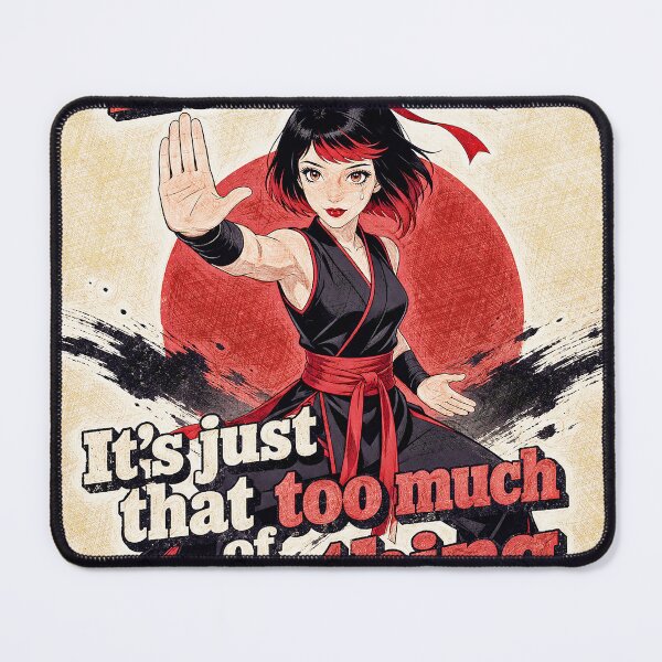 Item preview, I'm Not Crying Too Much Of Nothing - Retro Ninja Girl Pop Art designed and sold by Hen-C-Art.