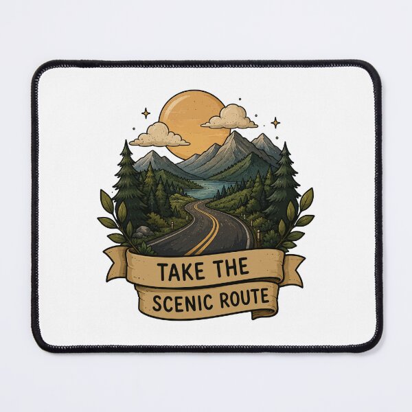 Item preview, Take The Scenic Route Mountain Landscape | Adventure Nature Road Trip Aesthetic designed and sold by RidaSalArt.