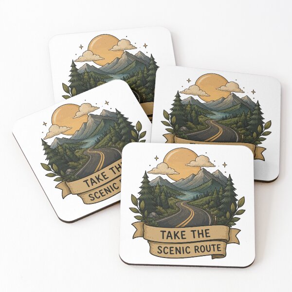 Item preview, Take The Scenic Route Mountain Landscape | Adventure Nature Road Trip Aesthetic designed and sold by RidaSalArt.