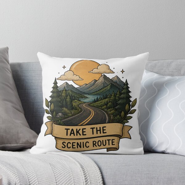 Item preview, Take The Scenic Route Mountain Landscape | Adventure Nature Road Trip Aesthetic designed and sold by RidaSalArt.