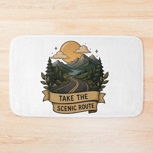 Item preview, Take The Scenic Route Mountain Landscape | Adventure Nature Road Trip Aesthetic designed and sold by RidaSalArt.