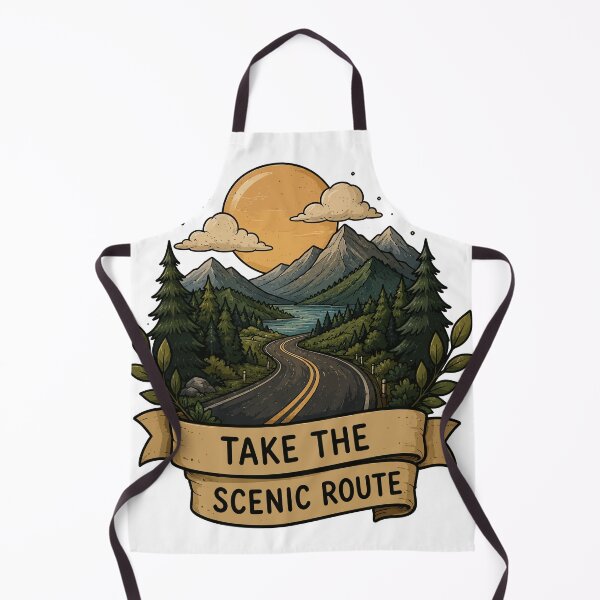 Item preview, Take The Scenic Route Mountain Landscape | Adventure Nature Road Trip Aesthetic designed and sold by RidaSalArt.