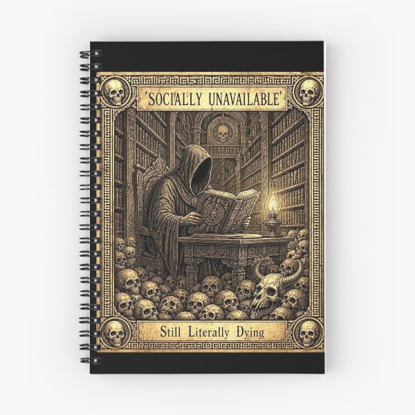Item preview, Socially Unavailable Still Literally Dying Gothic Dark Academia Design designed and sold by thoughtswear.