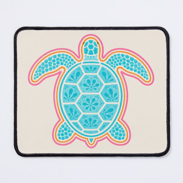 Item preview, Colorful Sea Turtle Art Print | Tropical Ocean Mosaic Illustration | Coastal Wall Art designed and sold by vitag.