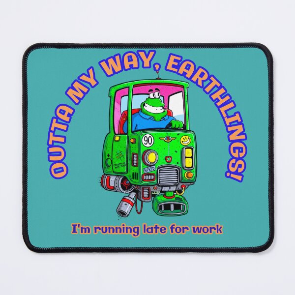 Item preview, ALIEN RUNNING LATE FOR WORK CARTOON designed and sold by breakFUNst.