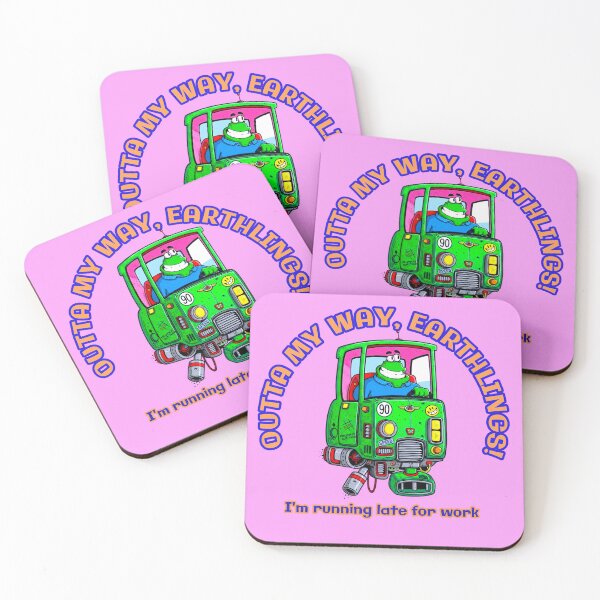 Item preview, ALIEN RUNNING LATE FOR WORK CARTOON designed and sold by breakFUNst.