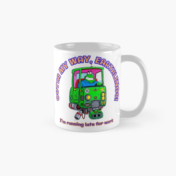 Item preview, ALIEN RUNNING LATE FOR WORK CARTOON designed and sold by breakFUNst.