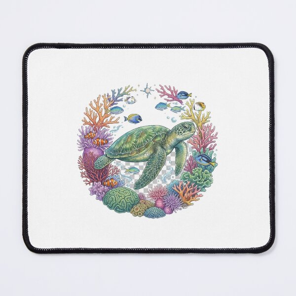 Item preview, Sea Turtle Coral Reef Illustration designed and sold by GrzywaM.