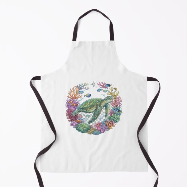 Item preview, Sea Turtle Coral Reef Illustration designed and sold by GrzywaM.