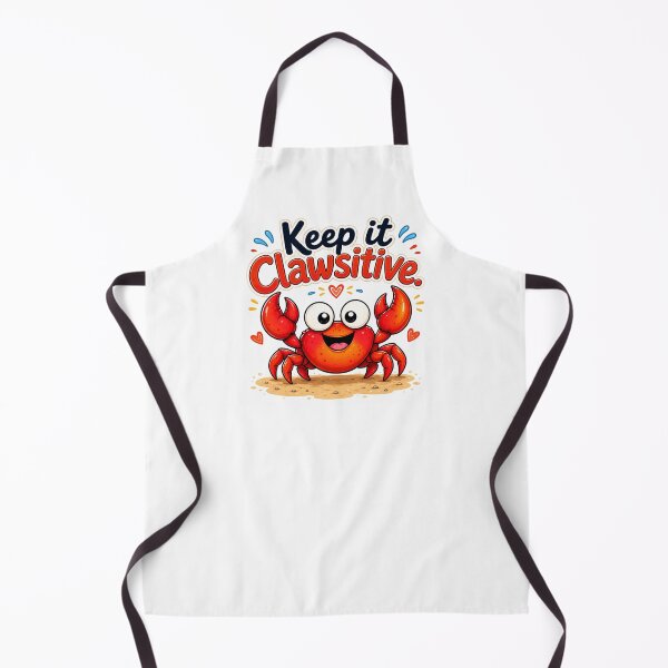Item preview, Keep It Clawsitive | Cute Happy Crab Cartoon Sticker | Kawaii Beach Animal Gift designed and sold by CRAZZYDOODLES.