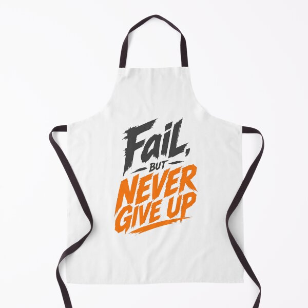 Item preview, Fail But Never Give Up Motivational Quote designed and sold by ItaloVibes.
