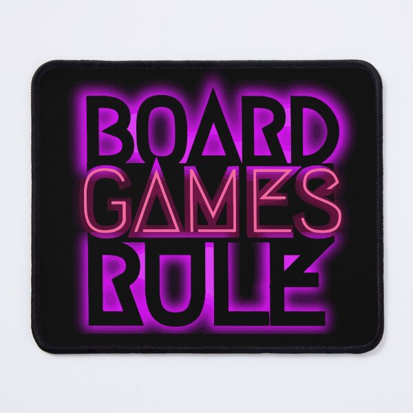 Item preview, Neon Board Games Rule Pink Purple Text Art designed and sold by TackyTime.