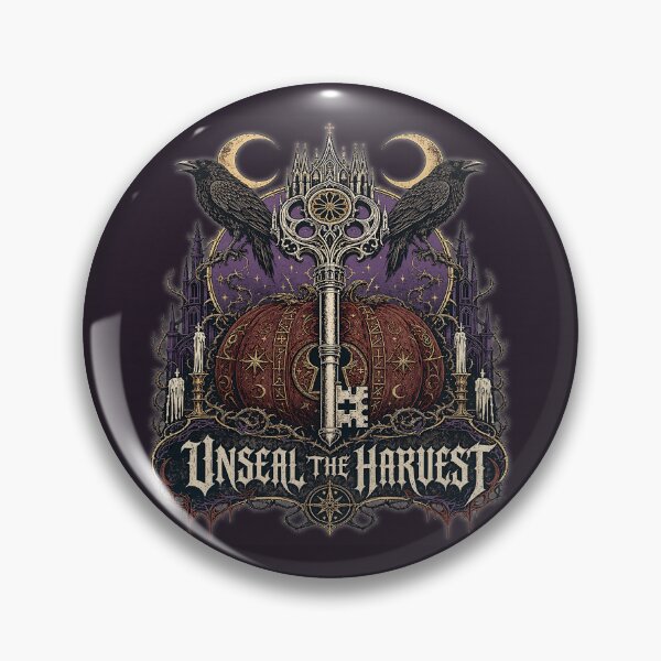 Item preview, Unseal the Harvest Gothic Key Cathedral Dark Samhain designed and sold by InkspirationGraphics.