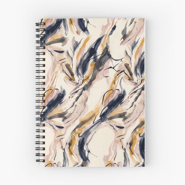 Item preview, Abstract Paint Swatch Pattern | Mustard Brown Black Brushstroke Design | Modern Earth Tone Textile Print designed and sold by Softbear Atelier.